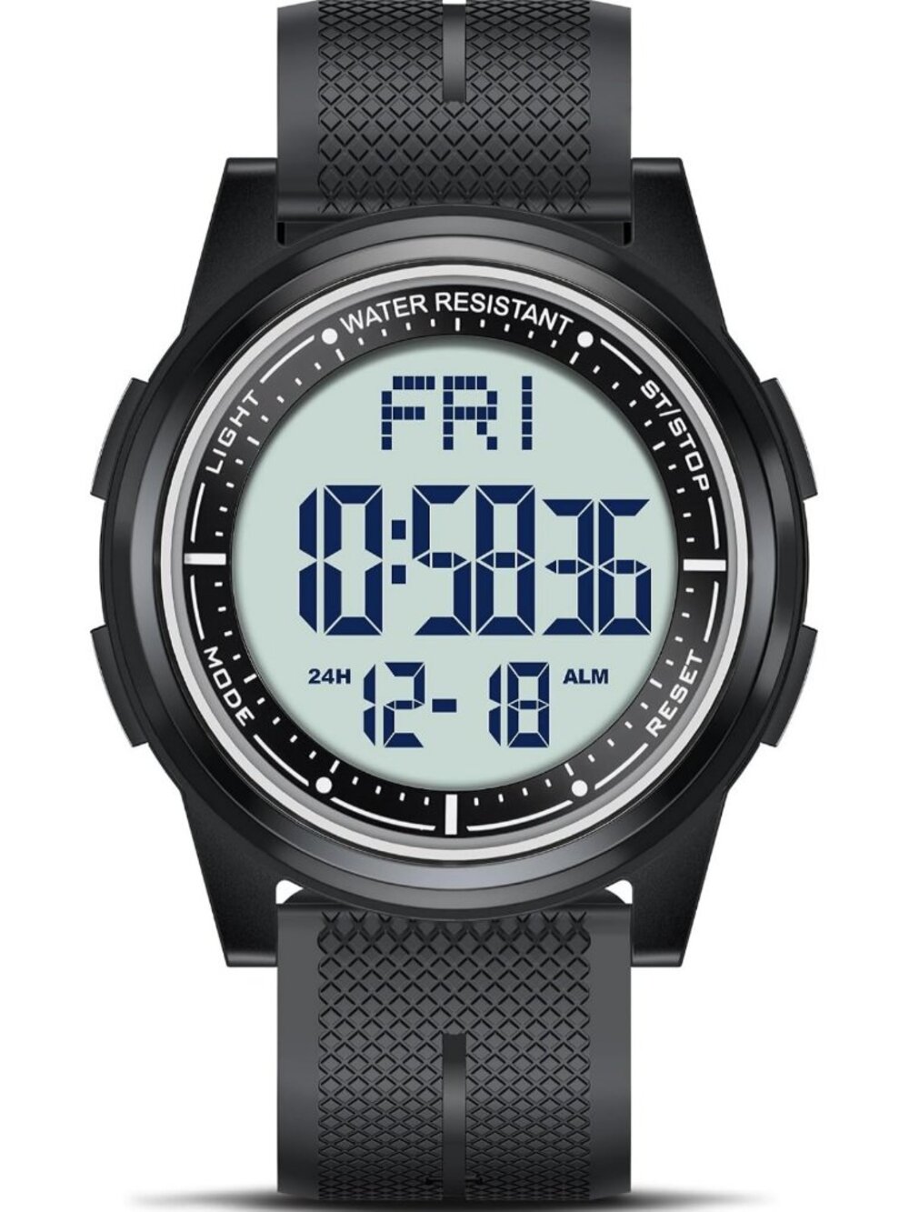 Ultra-Thin Waterproof Digital Sports Watch for Men & Women - 50M, Lightweight